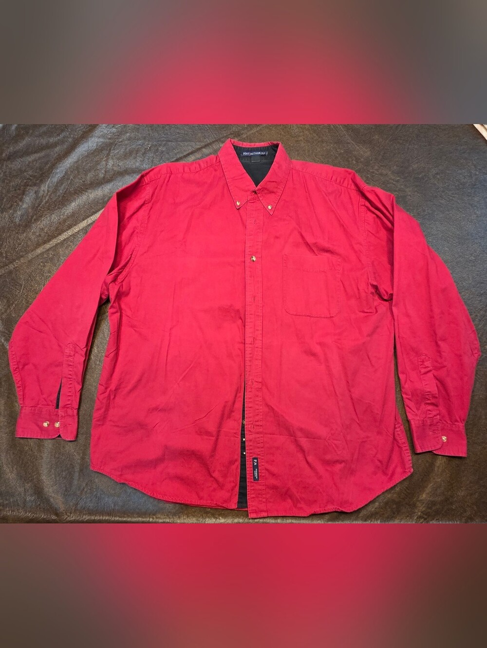 Men's 100% Cotton Button-down Long Sleeve Shirt